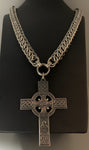 Celtic Cross chainmail necklace