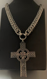 Celtic Cross chainmail necklace