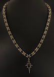 Black star chainmail necklace