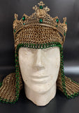 Chainmail hood with attached crown.