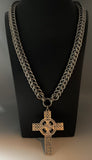 Celtic Cross chainmail necklace