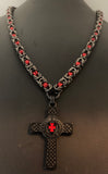 Templar Cross chainmail necklace