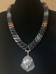 Celtic bear chainmail necklace